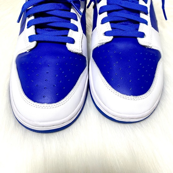 Nike Dunk Lows Sneakers Blue White Racer Low Dunks Leather Mens - Picture 4 of 9